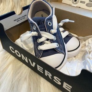 Infant converse dark denim